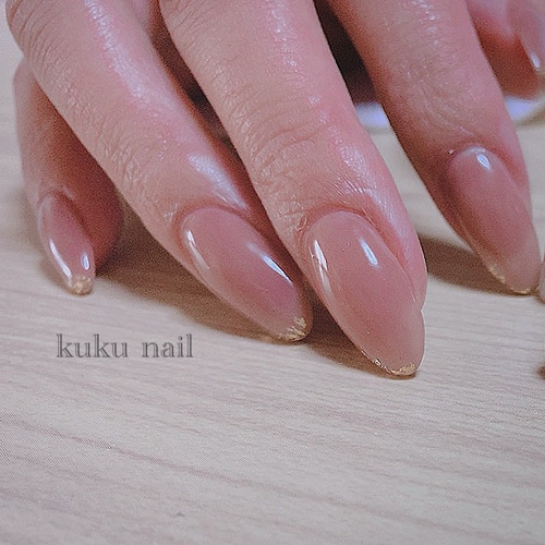 シンプルヌーディブラウンネイル/結婚式/大人ニュアンス/お上品 