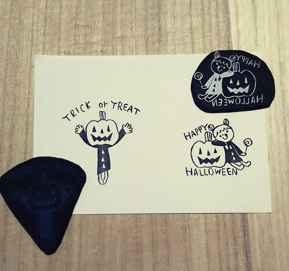 ゴム版はんこ ☆セット☆ハロウィン はんこ・スタンプ