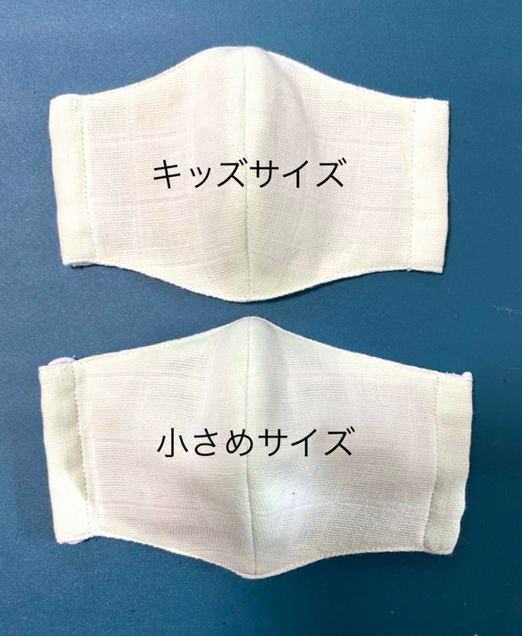 《夏にもおすすめ⭐︎》大人用小さめサイズシンプル立体ガーゼマスク（受注製作）1枚 2枚目の画像