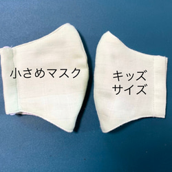 《夏にもおすすめ⭐︎》大人用小さめサイズシンプル立体ガーゼマスク（受注製作）1枚 3枚目の画像