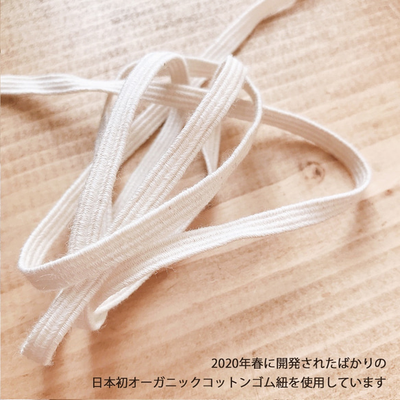 【即納】糸までオーガニックコットン100%・高機能プリーツマスク 5枚目の画像
