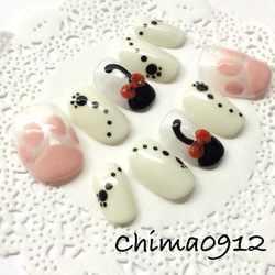 グリーン ラメ 肉球 猫 ネイルパーツ 8個 肉球 ネイルパーツ ネイルチップ オーダー ハンドメイド 猫 ねこ