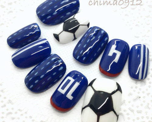 サッカーネイル(番号オーダー) ネイルチップ（つけ爪） chima0912 通販