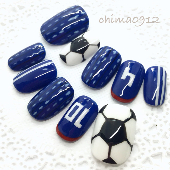 サッカーネイル(番号オーダー) ネイルチップ（つけ爪） chima0912 通販