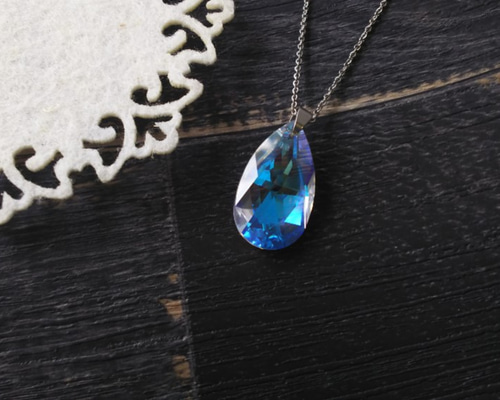 カラーチェンジドロップネックレス（金具、チェーン、ステンレス