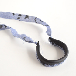 Lace Bangle ~bandanna ~【レザーブレスレット】”Black×lavender“ 6枚目の画像