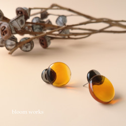 アンバー ピアス（スタッド・一粒） の人気通販｜Creema(クリーマ