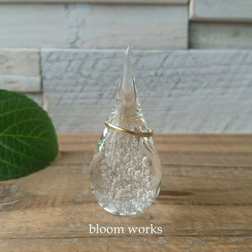 ☆雨雫 ＊ ガラスのリングスタンド 【M】 その他インテリア雑貨 bloom
