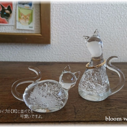 Glass Cat ＊ ガラスリングスタンド【A】 5枚目の画像