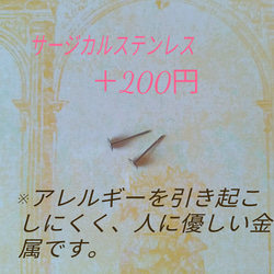 クリスタルリングの小ぶりピアス(チタン対応)※アレルギー対応可(サージカルステンレスor14kgf)入学式/卒業式 5枚目の画像