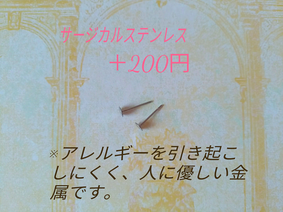 クリスタルリングの小ぶりピアス(チタン対応)※アレルギー対応可(サージカルステンレスor14kgf)入学式/卒業式 5枚目の画像