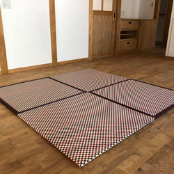 選べる畳縁で作るフローリング用置き畳　～セキスイ樹脂製オリジナルカラー「雅」 1枚目の画像