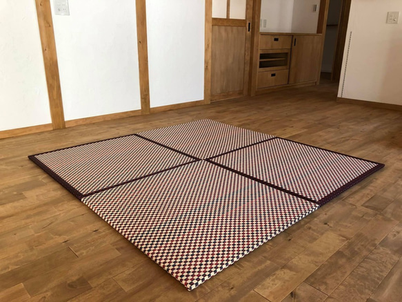 選べる畳縁で作るフローリング用置き畳　～セキスイ樹脂製オリジナルカラー「雅」 1枚目の画像