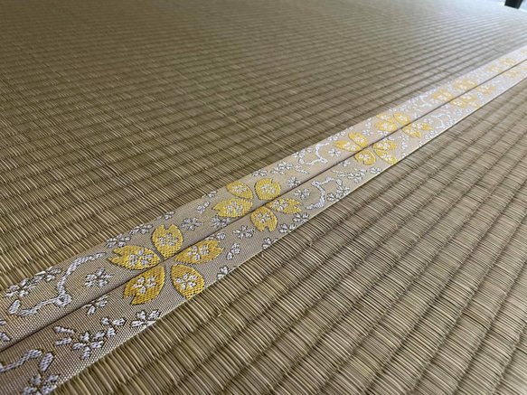 オリジナル畳縁「たたみへり」　桜・限定カラー金 4m 3枚目の画像
