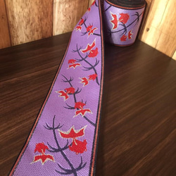 オリジナル畳縁「たたみへり」　金魚・紫 4m 1枚目の画像