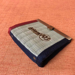 畳カードケース　熊本産高級いぐさx岡山デニム畳縁 6枚目の画像