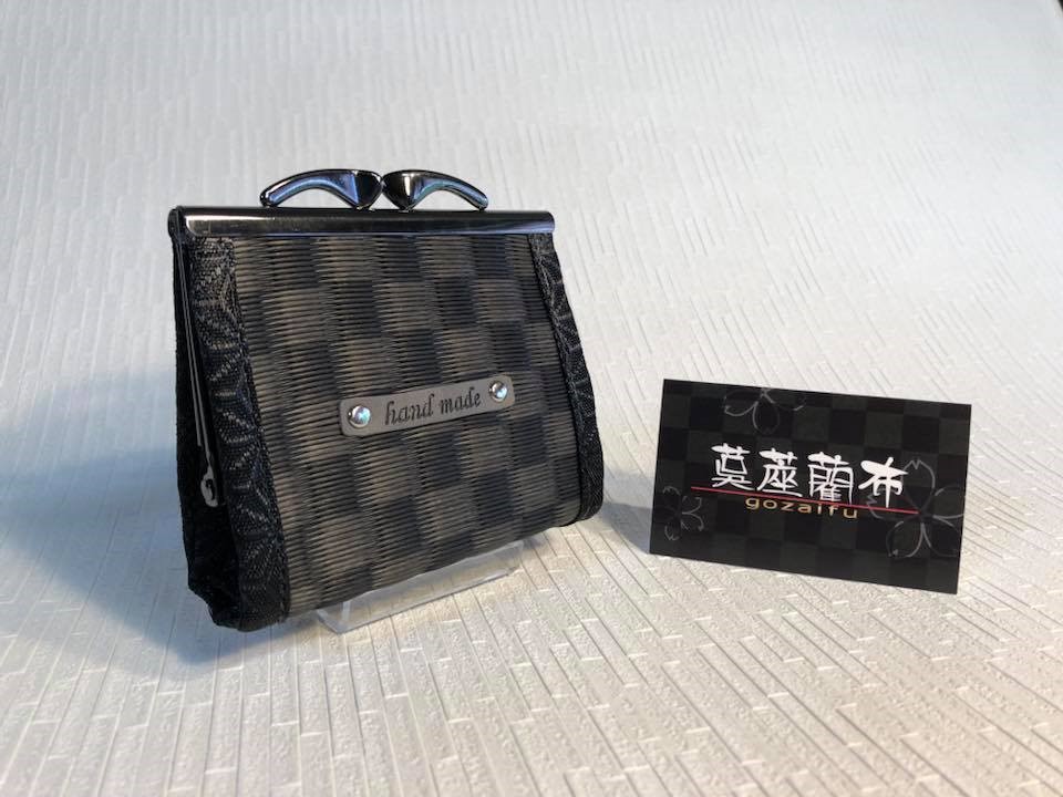 畳ガマグチ　黒市松柄