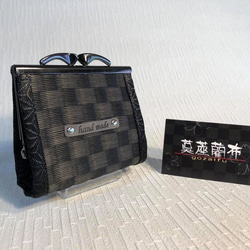 専用　ミナペルホネン　タンバリンdopブラック　親子がま口　ハンドメイド♪ ミナペルホネン ハンドメイドdopタンバリンBlack がま口ポーチ