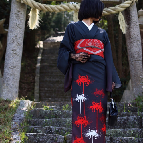 新品未使用　タグ付き rin no ne レディース　浴衣　綿絽　彼岸花 2025年最新】リンノネ 浴衣の人気アイテム - メルカリ