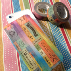 洋風アンティーク柄マスキングテープiPhoneケース 2枚目の画像