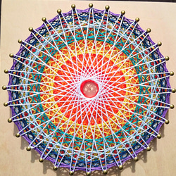 ☆チャクラ糸かけ曼荼羅15×15㎝[受注制作]中央くり抜きタイプ☆ その他