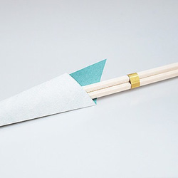 【再販】和紙の折り鶴が座る【祝箸】緑 2枚目の画像
