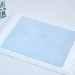 【Creema特集掲載商品】青空を見上げた【和紙の切り絵グリーティングカード】封筒・メッセージカード付 5枚目の画像