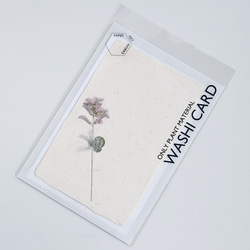 お花を贈る【植物入り和紙カード】ハギの花｜封筒・メッセージカード付 1枚目の画像