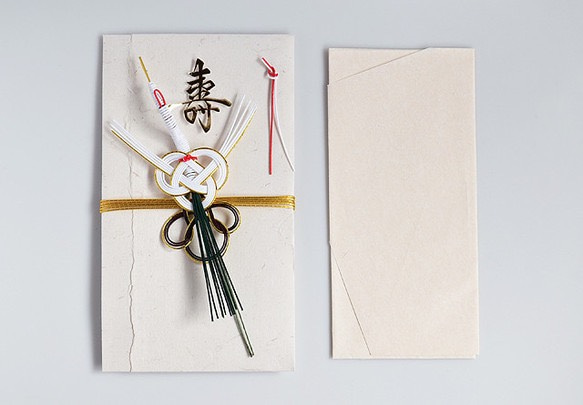 鶴と祝う【手漉き和紙のご祝儀袋】金 4枚目の画像