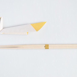 和紙の折り鶴が座る【祝箸】5色セット 4枚目の画像