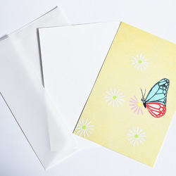 大陸を渡る蝶【和紙の絵グリーティングカード】封筒・メッセージカード付 2枚目の画像