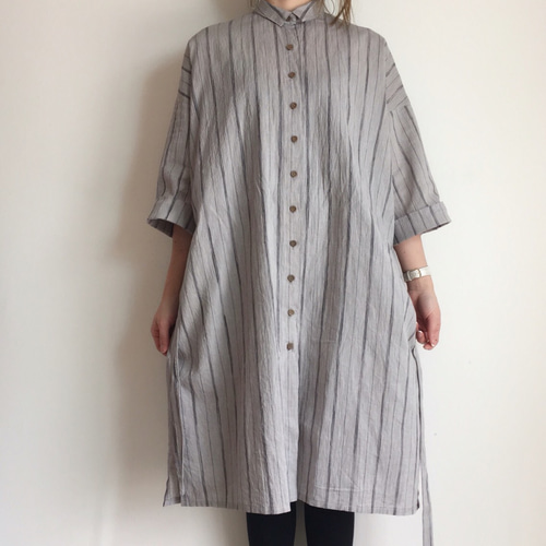 楽天市場】シャツワンピース シャツワンピ ロングシャツ 2way