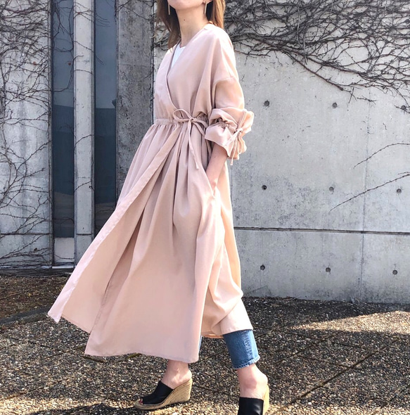 キャンディースリーブカシュクール(桜色) 1枚目の画像