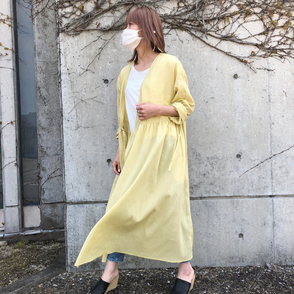 【ホワイト】上質な楊柳生地のコットン100%マスク 6枚目の画像