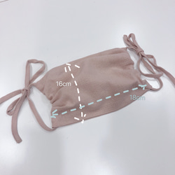 【ホワイト】上質な楊柳生地のコットン100%マスク 7枚目の画像