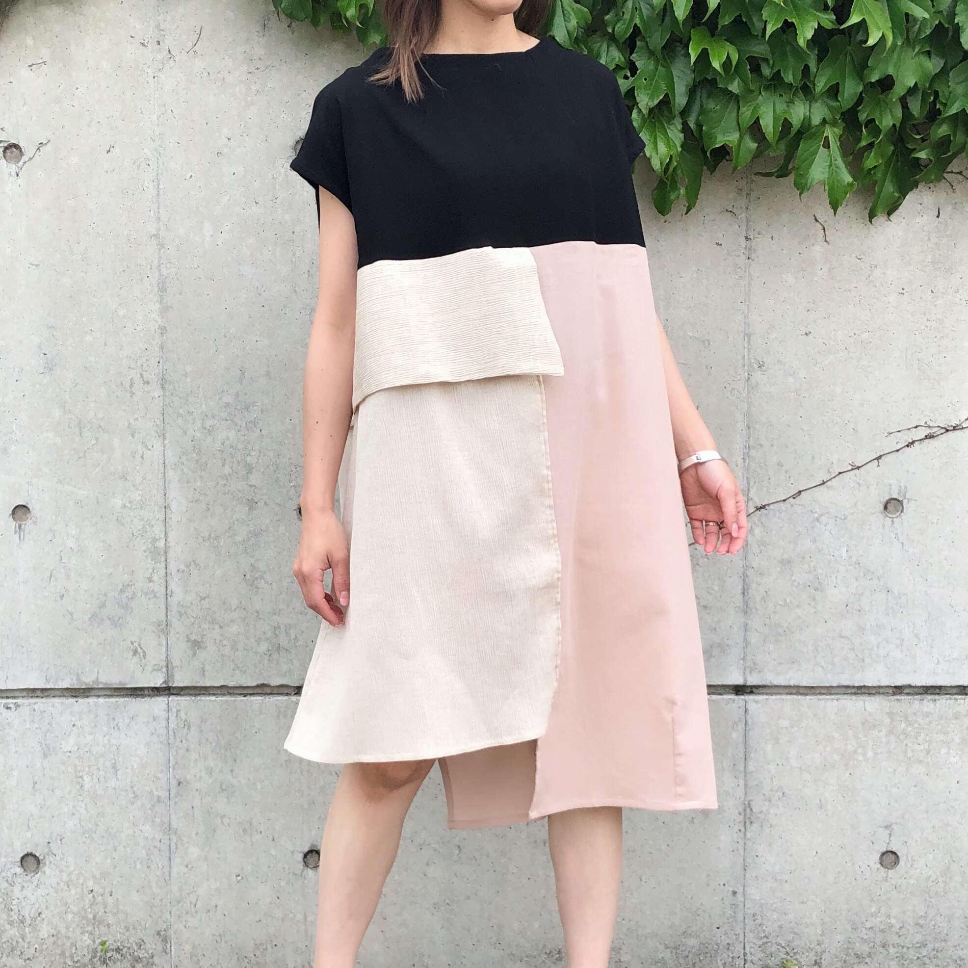 アシンメトリーワンピース(ピンク)