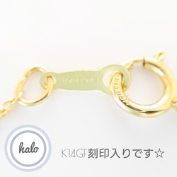 ＊14kgf＊SWAROVSKIネックレス ハート ブルー 4枚目の画像