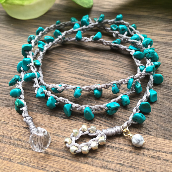 Turquoise 2way Crochet Jewelry 2枚目の画像
