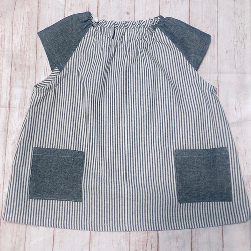 スモック フレンチスリーブ NVストライプ 子供服 plus＋hands 通販 