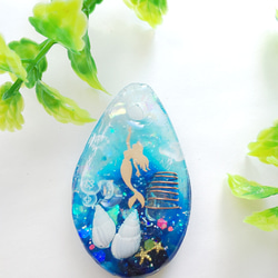 お得☆人魚姫の雫型オルゴナイトネックレス 1枚目の画像