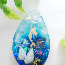 お得☆人魚姫の雫型オルゴナイトネックレス 2枚目の画像