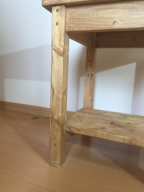 ⌘天然仕上げ⌘【無垢材】サイドテーブル コーヒーテーブル  飾り棚 3枚目の画像