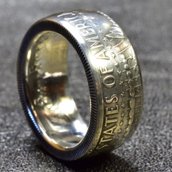 ビンテージ（銀貨）ケネディハーフダラーで指輪お作りします　 2枚目の画像