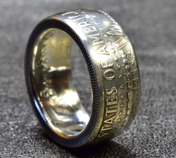 ビンテージ（銀貨）ケネディハーフダラーで指輪お作りします　 2枚目の画像