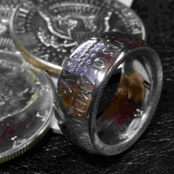 ビンテージ（銀貨）ケネディハーフダラーで指輪お作りします　 4枚目の画像