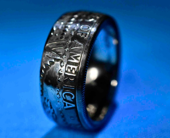 ビンテージ（銀貨）ケネディハーフダラーで指輪お作りします　 6枚目の画像