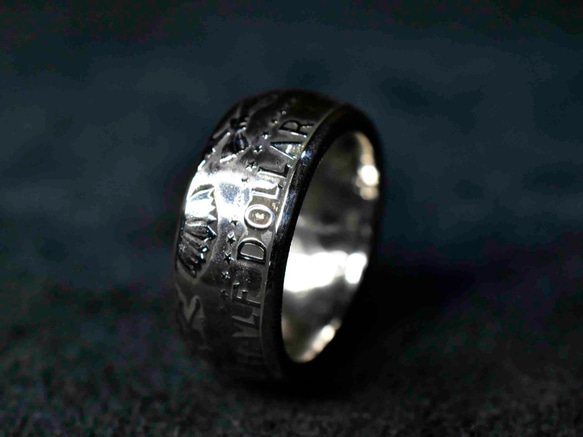 ビンテージ（銀貨）ケネディハーフダラーで指輪お作りします　 9枚目の画像