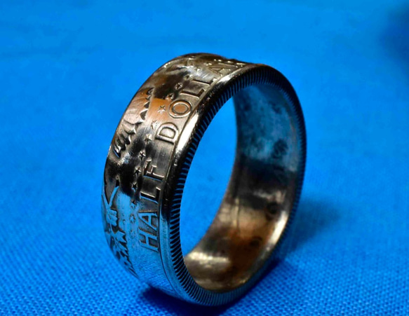 ビンテージ（銀貨）ケネディハーフダラーで指輪お作りします　 10枚目の画像