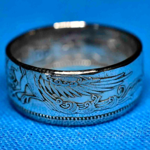 鳳凰 古銭（銀貨）で指輪お作りします 指輪・リング type2rings
