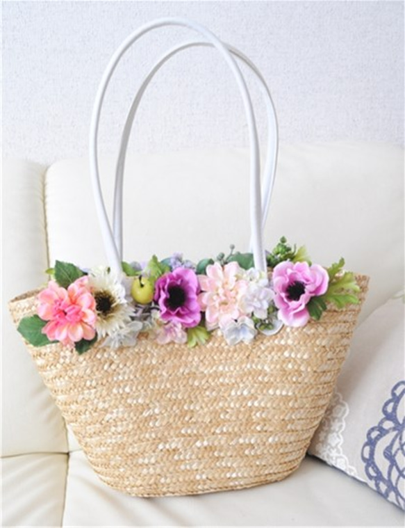 Flower basket　（カゴバッグ） 2枚目の画像